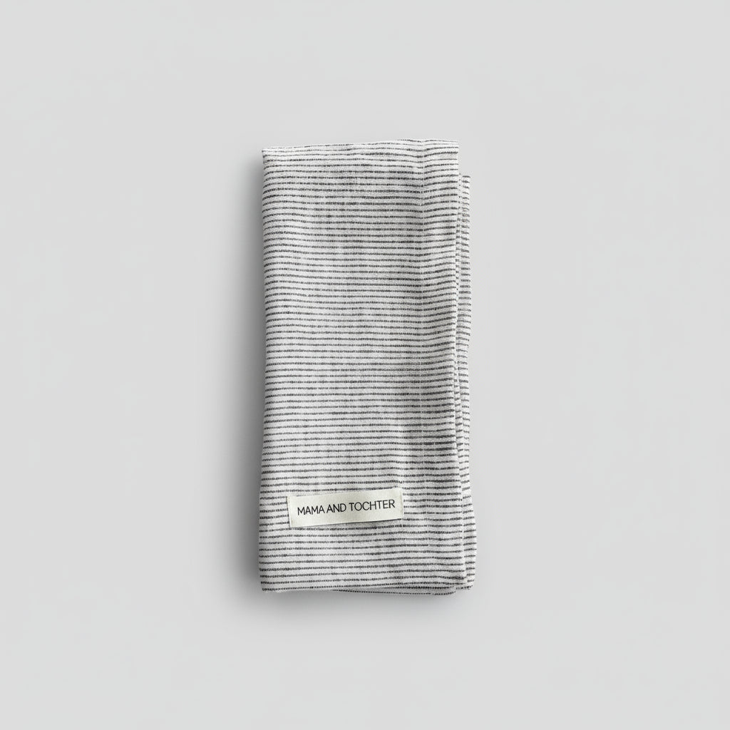 Pinstriped tea towel