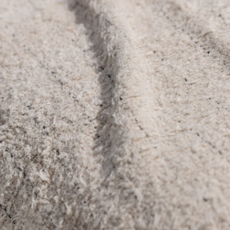 Close-up of textured throw rug surface