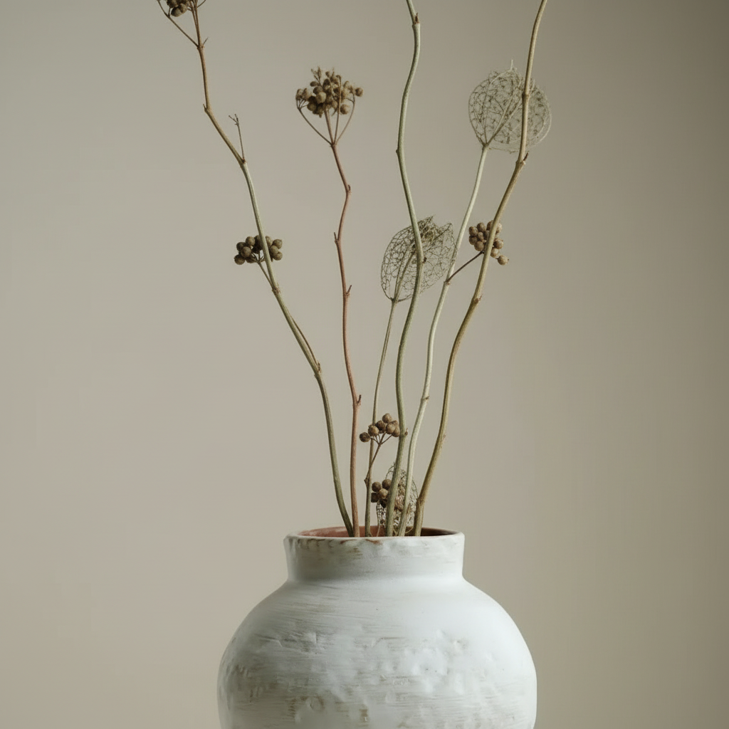 White ceramic vase