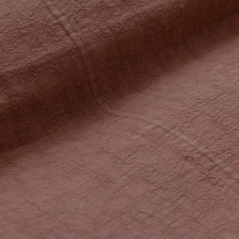 Close-up of brown textured fabric