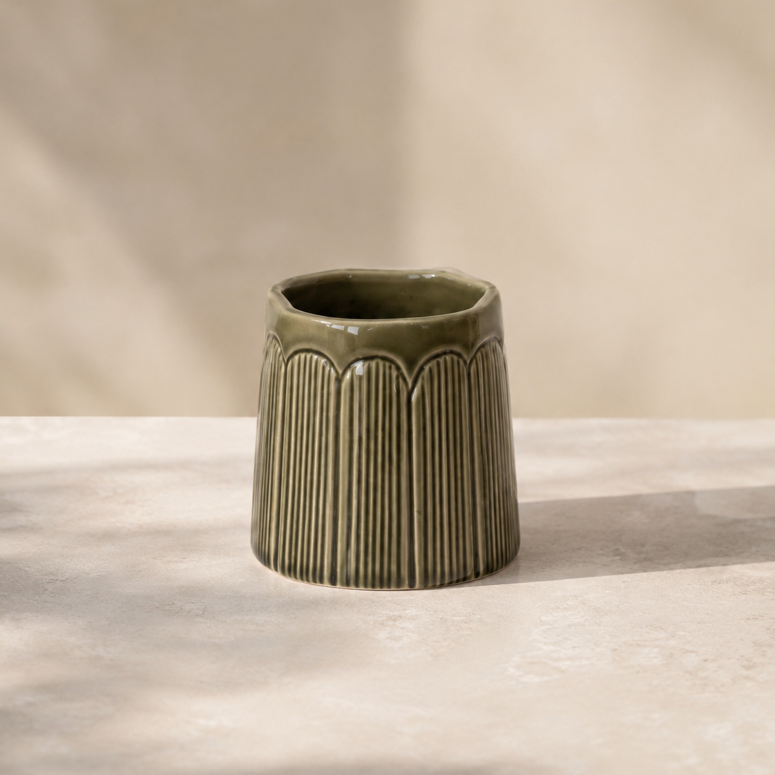 The Highlines Botanica Ceramic Tumbler Set of 4 - Moss