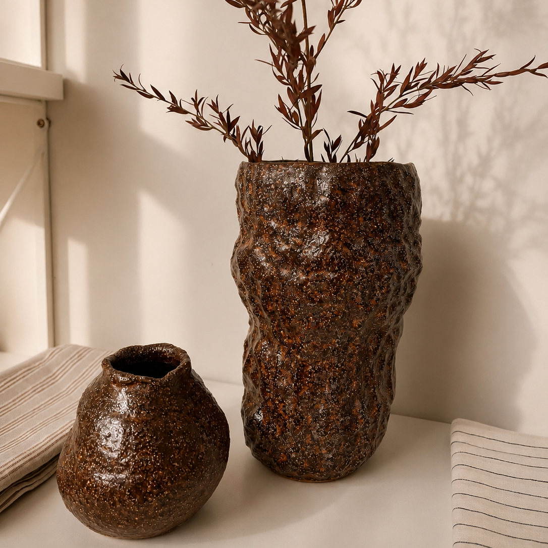 Terracotta vase