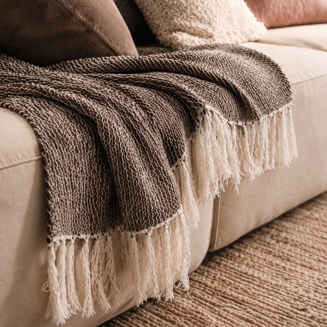 textured throw blanket