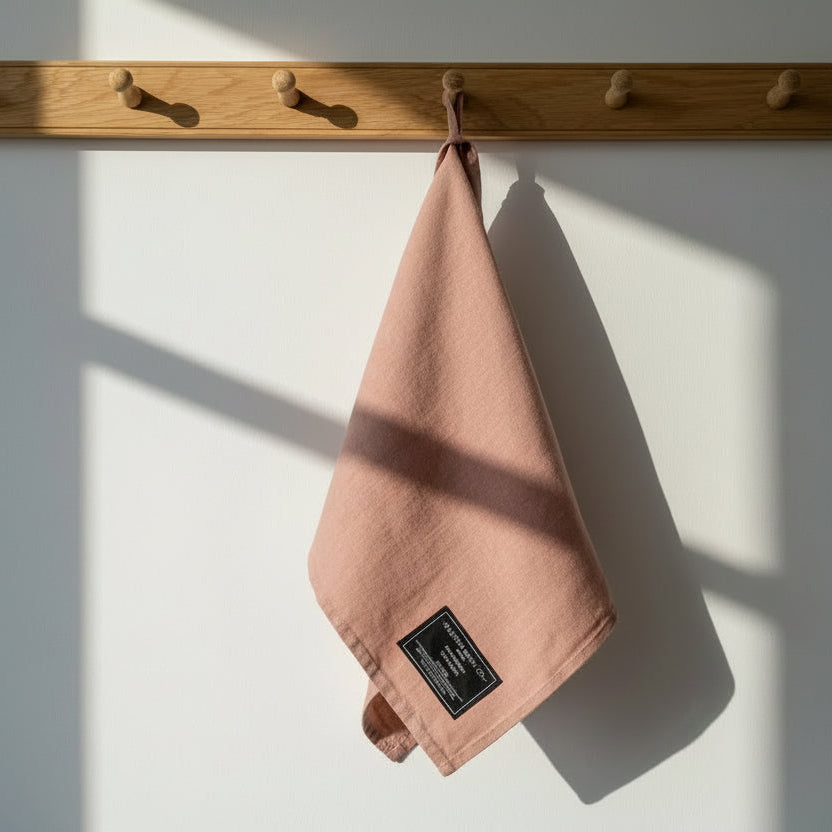 Pink tea towel 