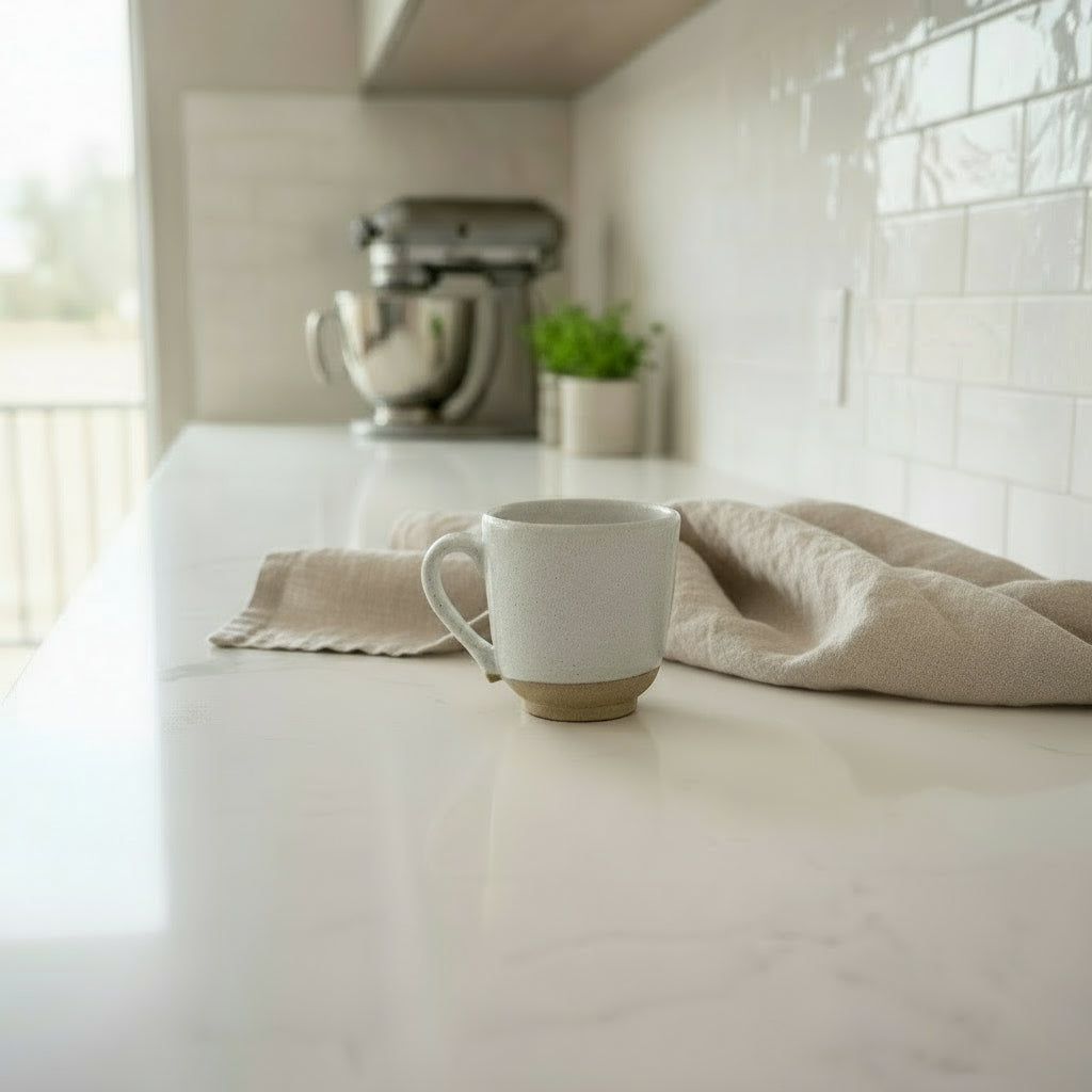 White ceramic mug
