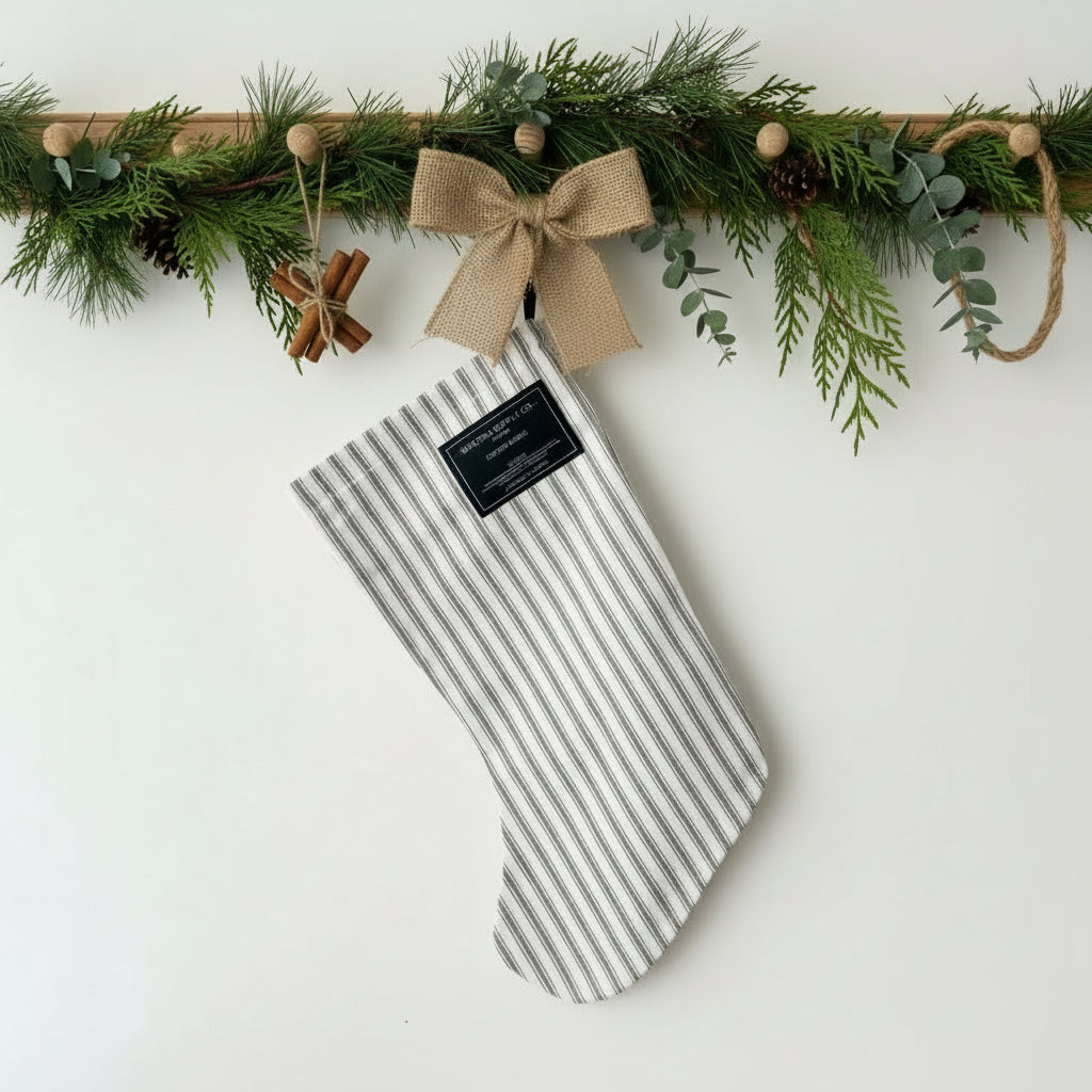 Farmhouse style christmas stocking
