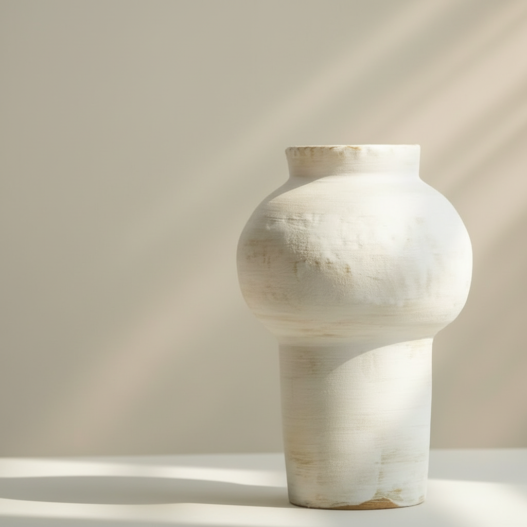 White ceramic vase