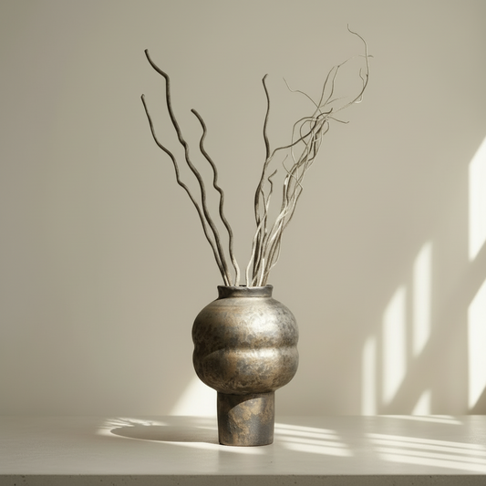 Textured ceramic vase