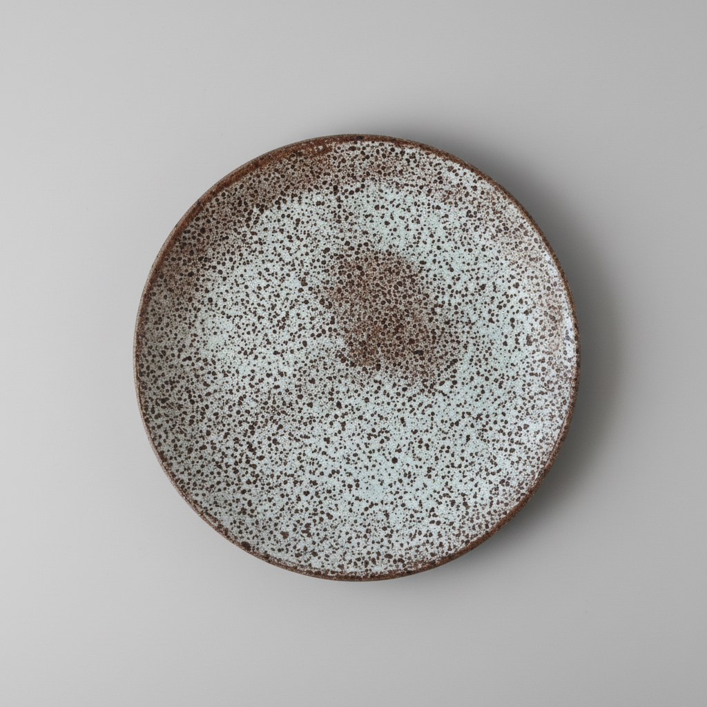 Speckled ceramic plate 