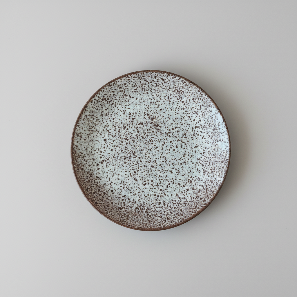 Speckled ceramic plate