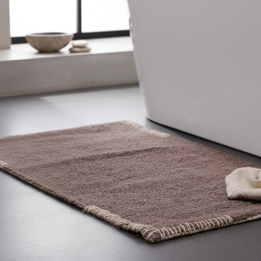 Brown bath mat 