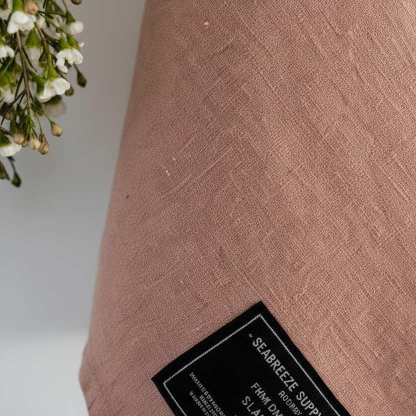 Pink tea towel