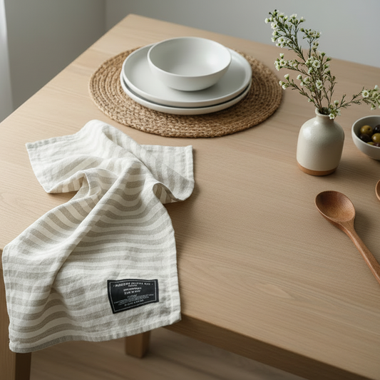 Striped tea towel 