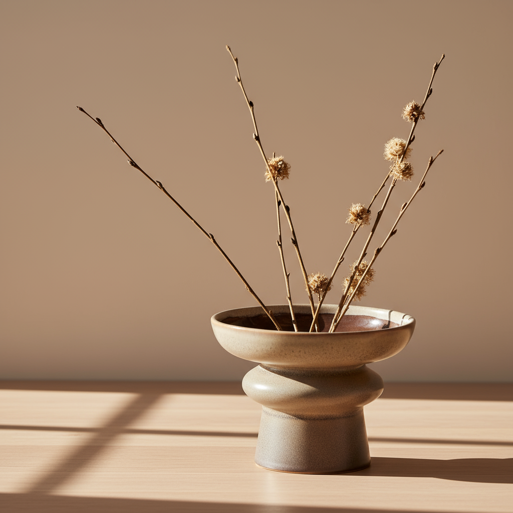 Ceramic bowl with a textured surface 