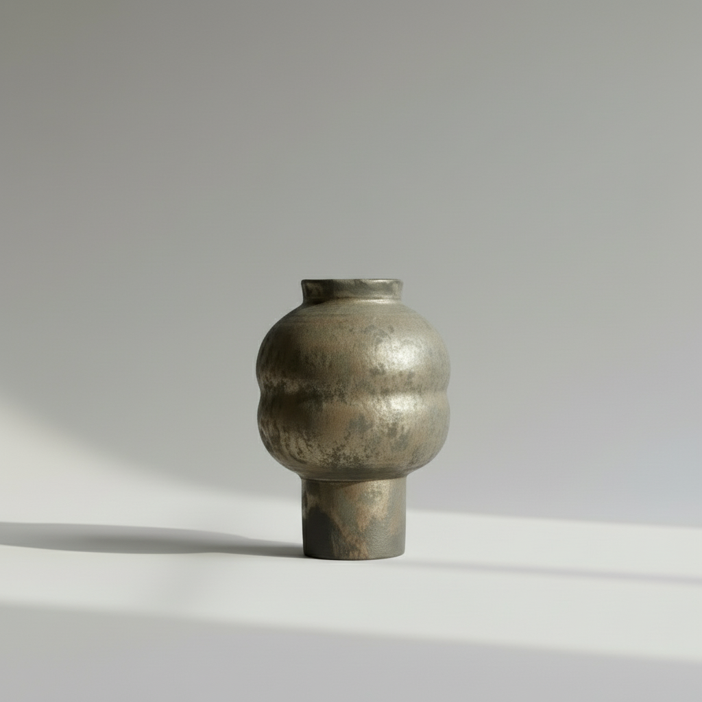 Textured ceramic vase 