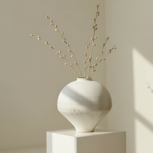 White ceramic vase