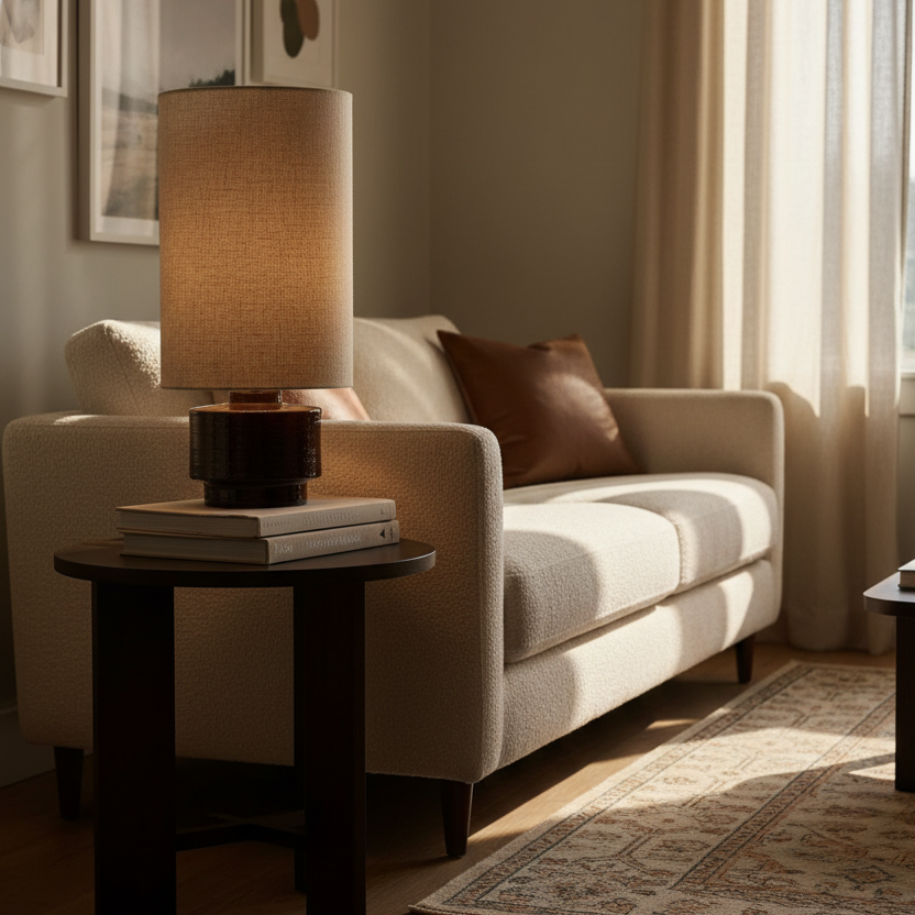 Ezra Table Lamp Brown