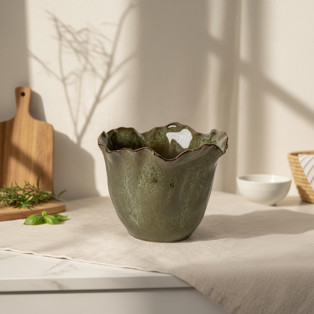 Green vase